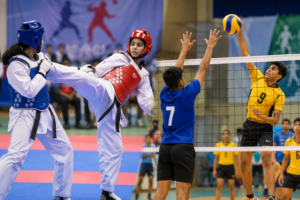 Taekwondo and Volleyball Stars Shine on Day 3 of Kurukshetra Block Games