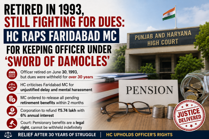 ChatGPT Image Jul 3, 2026, 01_32_11 PM Retired in 1993, still fighting for dues: HC raps Faridabad MC for keeping officer under ‘Sword of Damocles’