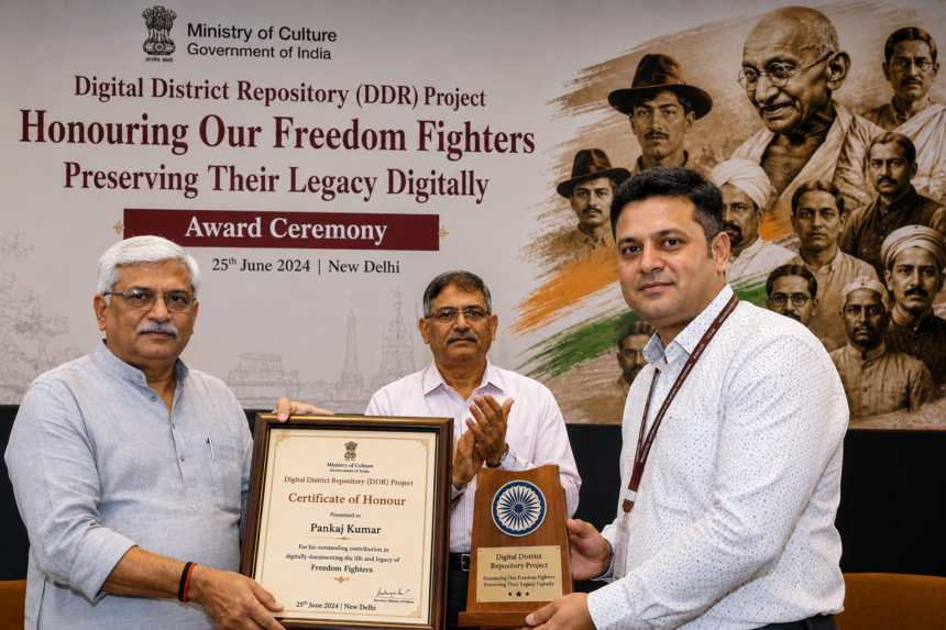 ChatGPT Image Jul 3, 2026, 11_00_56 AM Sirsa teacher honoured for digitally preserving freedom movement