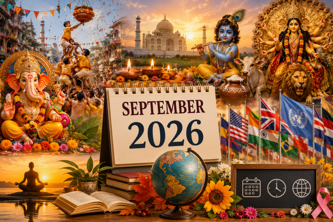September 2026: Complete Guide to Festivals, Important Days, and International Observances