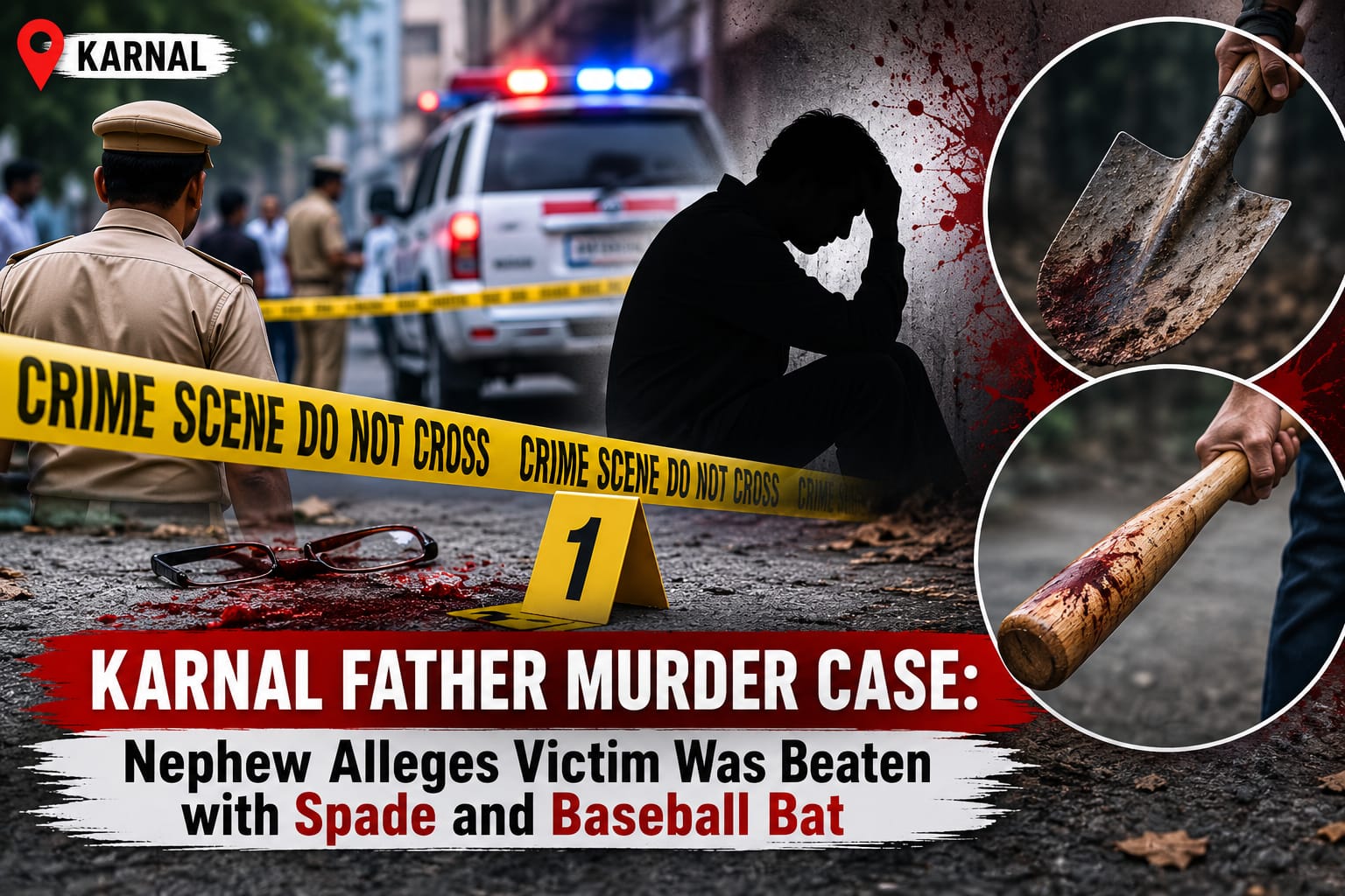 Karnal Father Murder Case Nephew Alleges Victim Was Beaten with Spade and Baseball Bat Karnal Father Murder Case: