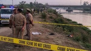 Police investigate the Rohtak kidnapping case near the canal where a missing youth's body was recovered in Jhajjar.