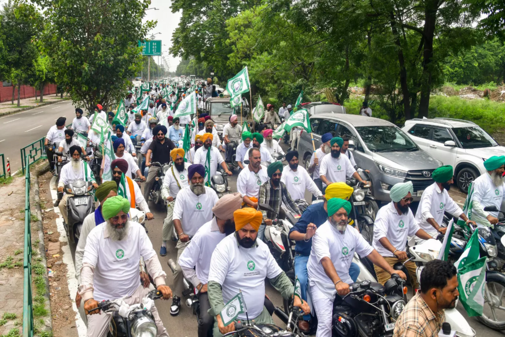 Punjab Farmers Stage Motorcycle March Against India-US Trade Deal
