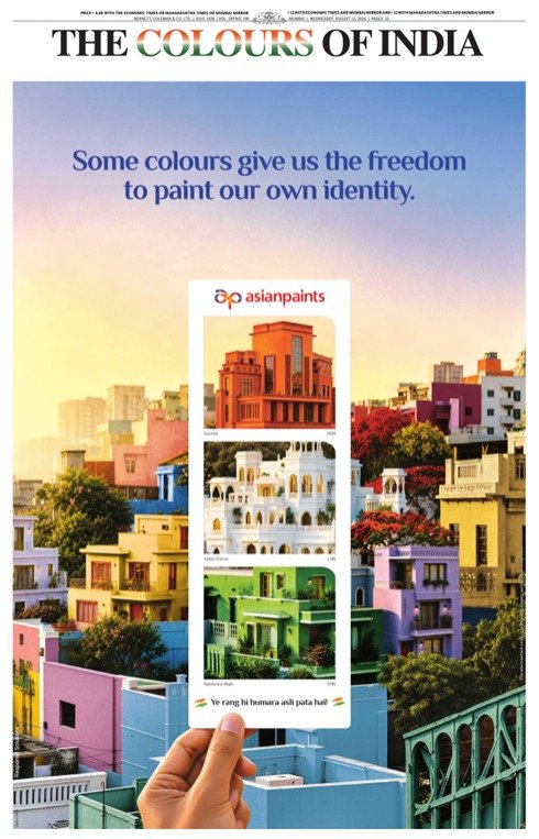 Asian Paints Celebrates the Spirit of India Through the Colours We Call Our Own, this Independence Day Asian Paints Celebrates the Spirit of India Through the Colours We Call Our Own, this Independence Day